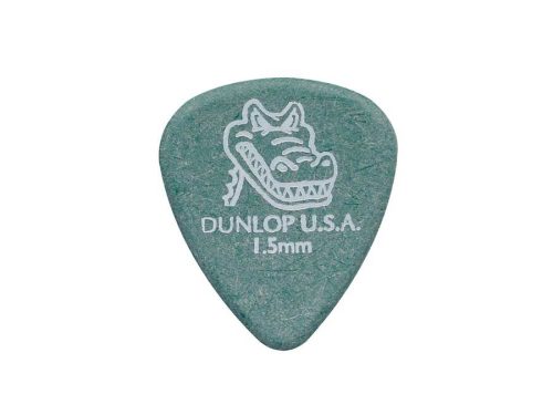 417-R-150 Dunlop Gator Grip picks, 72-pack, green, 1.50 mm.