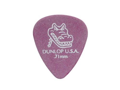 417-R-71 Dunlop Gator Grip picks, 72-pack, purple, 0.71 mm.