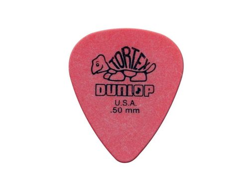 418-P-50 Dunlop Tortex Standard picks, 12-pack, red, 0.50 mm.