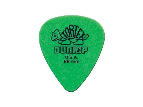 418-P-88 Dunlop Tortex Standard picks, 12-pack, green, 0.88 mm.