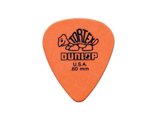 418-R-60 Dunlop Tortex Standard picks, 72-pack, orange, 0.60 mm.