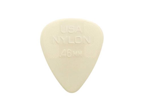 44-P-46 Dunlop Nylon Standard picks, nylon, 12-pack, cream, 0.46 mm.