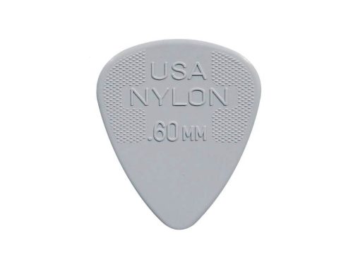 44-P-60 Dunlop Nylon Standard picks, nylon, 12-pack, light grey, 0.60 mm.