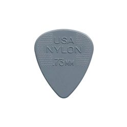   44-R-73 Dunlop Nylon Standard picks, nylon, 72-pack, grey, 0.73 mm.
