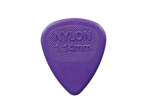 443-R-114 Dunlop Nylon Midi picks, nylon, 72-pack, purple, 1.14 mm.