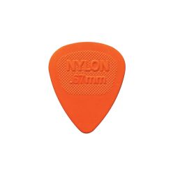   443-R-67 Dunlop Nylon Midi picks, nylon, 72-pack, orange, 0.67 mm.