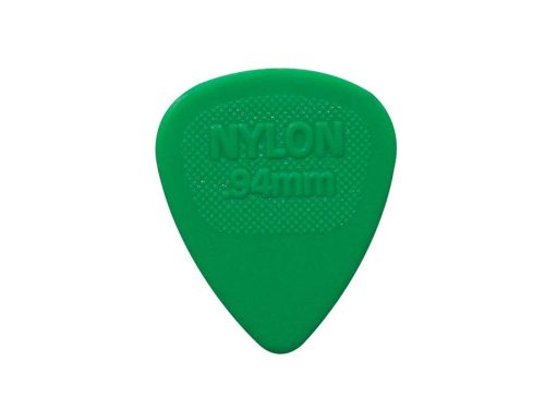 443-R-94 Dunlop Nylon Midi picks, nylon, 72-pack, green, 0.94 mm.