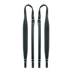   Boston 45-L-CS – Akkordeongurte Paar, 92–97 x 4.5 cm, schwarz, Spaltleder, Kunstlederfutter, für 80–96 Bässe