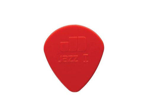 47-R-1N Dunlop Nylon Jazz picks, nylon, red, 24-pack, round tip, 1.10 mm.