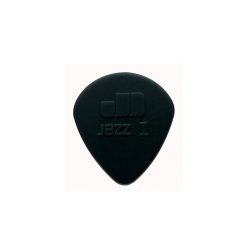   47-R-1S Dunlop Nylon Jazz picks, stiffo nylon, black, 24-pack, round tip, 1.10 mm.