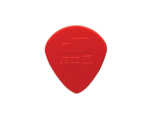 47-R-2N Dunlop Nylon Jazz picks, nylon, red, 24-pack, medium tip, 1.18 mm.