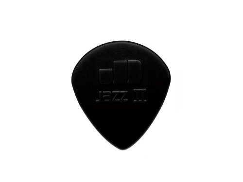 47-R-2S Dunlop Nylon Jazz picks, stiffo nylon, black, 24-pack, medium tip, 1.18 mm.