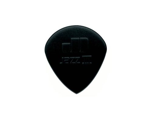 47-R-3S Dunlop Nylon Jazz picks, stiffo nylon, black, 24-pack, sharp tip, 1.38 mm.