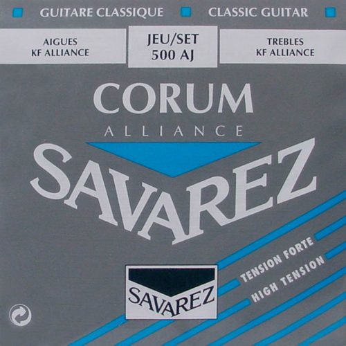 500-AJ Savarez Alliance Corum string set classic, KF composite fiber, silverwound Corum basses, hard tension