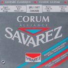 500-ARJ Savarez Alliance Corum string set classic, KF composite fiber, silverwound Corum basses, hybrid tension