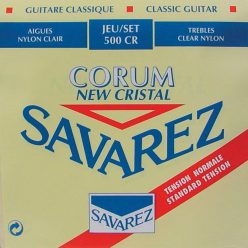   500-CR Savarez New Cristal Corum string set classic, New Cristal trebles, silverwound Corum basses, normal tension