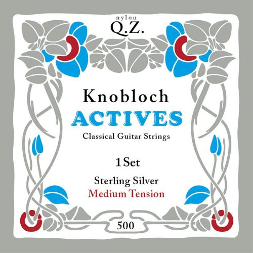 500KASQ Knobloch Sterling silver QZ string set classic MT (Sterling silver and QZ nylon)