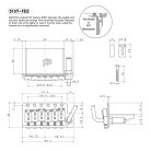 510T-FE2 Gotoh  tremolo, pitch 10,8 mm, zinc die-cast FST block, steel solid saddles, 6 pivot point, chrome