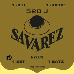   520-J Savarez  string set classic, Jaune, rectified nylon, traditional basses, extra hard tension