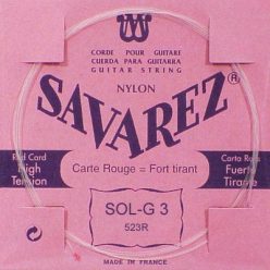   523-R Savarez  G-3 string, clear nylon (rouge), from 520-R set, hard tension
