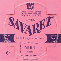   526-R Savarez  E-6 string, silverplated nylon (rouge), from 520-R set, hard tension