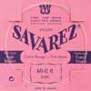 526-R Savarez  E-6 string, silverplated nylon (rouge), from 520-R set, hard tension