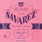 527-R Savarez  G-3 string, silverplated nylon (rouge), from 520-F set, hard tension