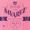 527-R Savarez  G-3 string, silverplated nylon (rouge), from 520-F set, hard tension