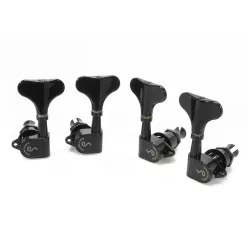   5404032270 Schaller M4 90° Light machine heads 2L2R with M4 light pegs, splitted shaft, black chrome