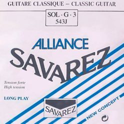   543-J Savarez Alliance Classic G-3 string, clear KF composite fiber, from 540-J set, hard tension