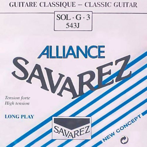 543-J Savarez Alliance Classic G-3 string, clear KF composite fiber, from 540-J set, hard tension