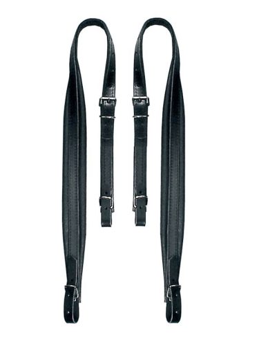 60-L-CS Boston  accordion straps pair, 80-96 basses, 92-97 x 6,0cm, black, split leather, art. leather lining