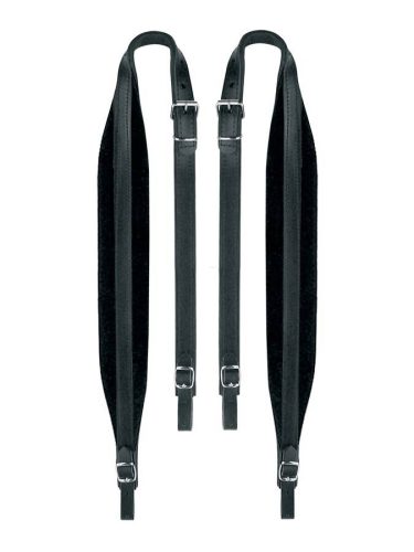 60-L-LV Boston  accordion straps pair, 80-96 basses, 92-97 x 6,0cm, black, top grain leather, velvet lining