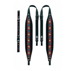   60-M-TVB Boston  accordion straps pair, 48-72 bas, tirol 82-87 x 6,0cm, backstr, "tiroler", leather & black velvet