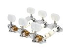 6101636011 Schaller GrandTune Classic Hauser machine heads pearloid white pegs, white string rollers, nickel