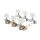 6101636011 Schaller GrandTune Classic Hauser machine heads pearloid white pegs, white string rollers, nickel