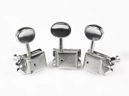 62-CL Boston  machine heads for guitar, 6x left, vintage style, metal buttons, chrome