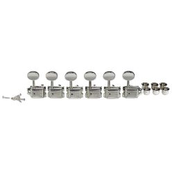   62-NL Boston  machine heads for guitar, 6x left, vintage style, metal buttons, nickel