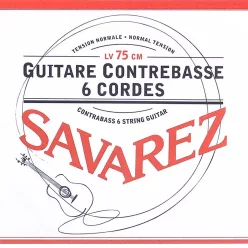   650-R Savarez  string set classic contrabass guitar, silverplated wound, scale 75 cm, normal tension