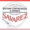 650-R Savarez  string set classic contrabass guitar, silverplated wound, scale 75 cm, normal tension
