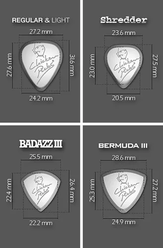 7-TO-AL ChickenPicks  try-out set 7 different guitar picks