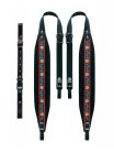 70-L-TVB Boston  accordion straps pair, 80-96 bas, tirol 95-102 x 7,0cm, backstr, "tiroler", leather & black velvet