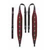 70-L-TVR Boston  accordion straps pair, 80-96 bas, tirol 95-102 x 7,0cm, backstr, "tiroler", leather & red velvet