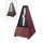 802K Wittner Maelzel metronome, pyramid shaped, plastic casing, without bell, mahogany grain