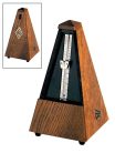 808 Wittner Maelzel metronome, pyramid shaped, wooden casing, without bell, mat, oak brown