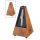 813M Wittner Maelzel metronome, pyramid shaped, wooden casing, with bell, mat silk, walnut-colored