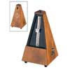 813M Wittner Maelzel metronome, pyramid shaped, wooden casing, with bell, mat silk, walnut-colored