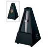 816 Wittner Maelzel metronome, pyramid shaped, wooden casing, with bell, high gloss finish, black