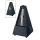 819 Wittner Maelzel metronome, pyramid shaped, wooden casing, with bell, mat, oak black