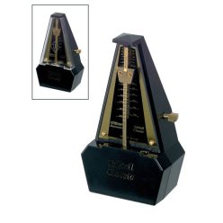   829561 Wittner Taktell Classic metronome, pyramid shaped, plastic casing, without bell, black/gilded